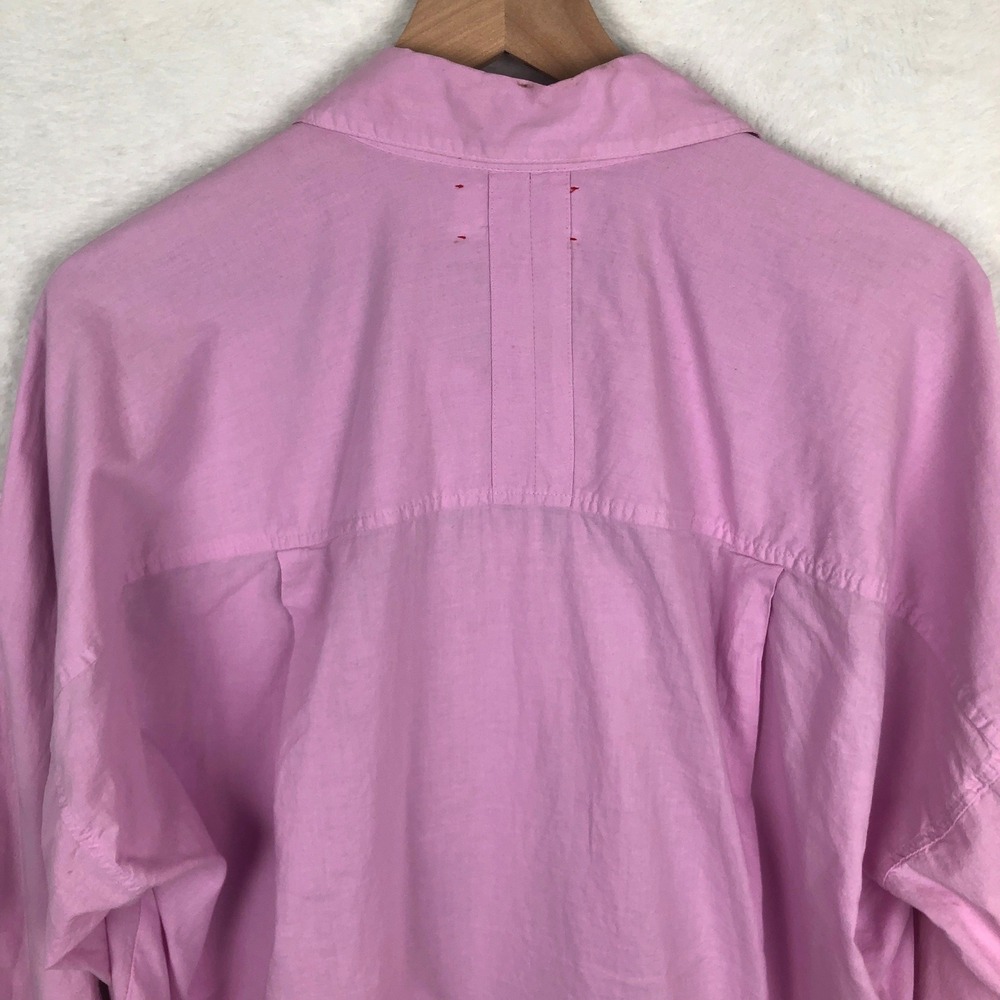 XIRENA Button Up Shirt Women's Sz L Orchid Pink 100% Cotton Poplin Oversized L/S - Picture 5 of 12